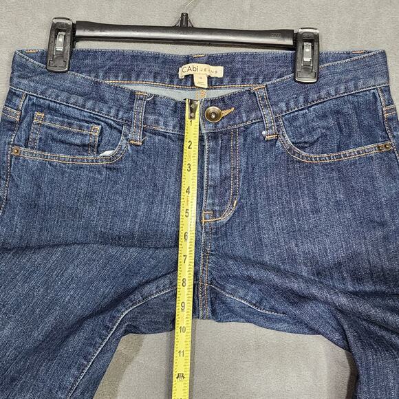 Cabi Jeans Straight Leg Size 8 Dark Indigo Wash Stretchy - Picture 8 of 9